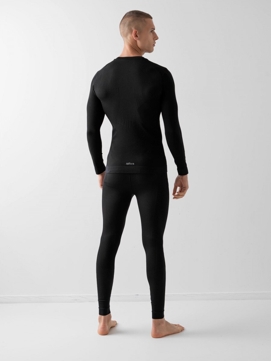  Men's seamless underwear (top) deep black 3
