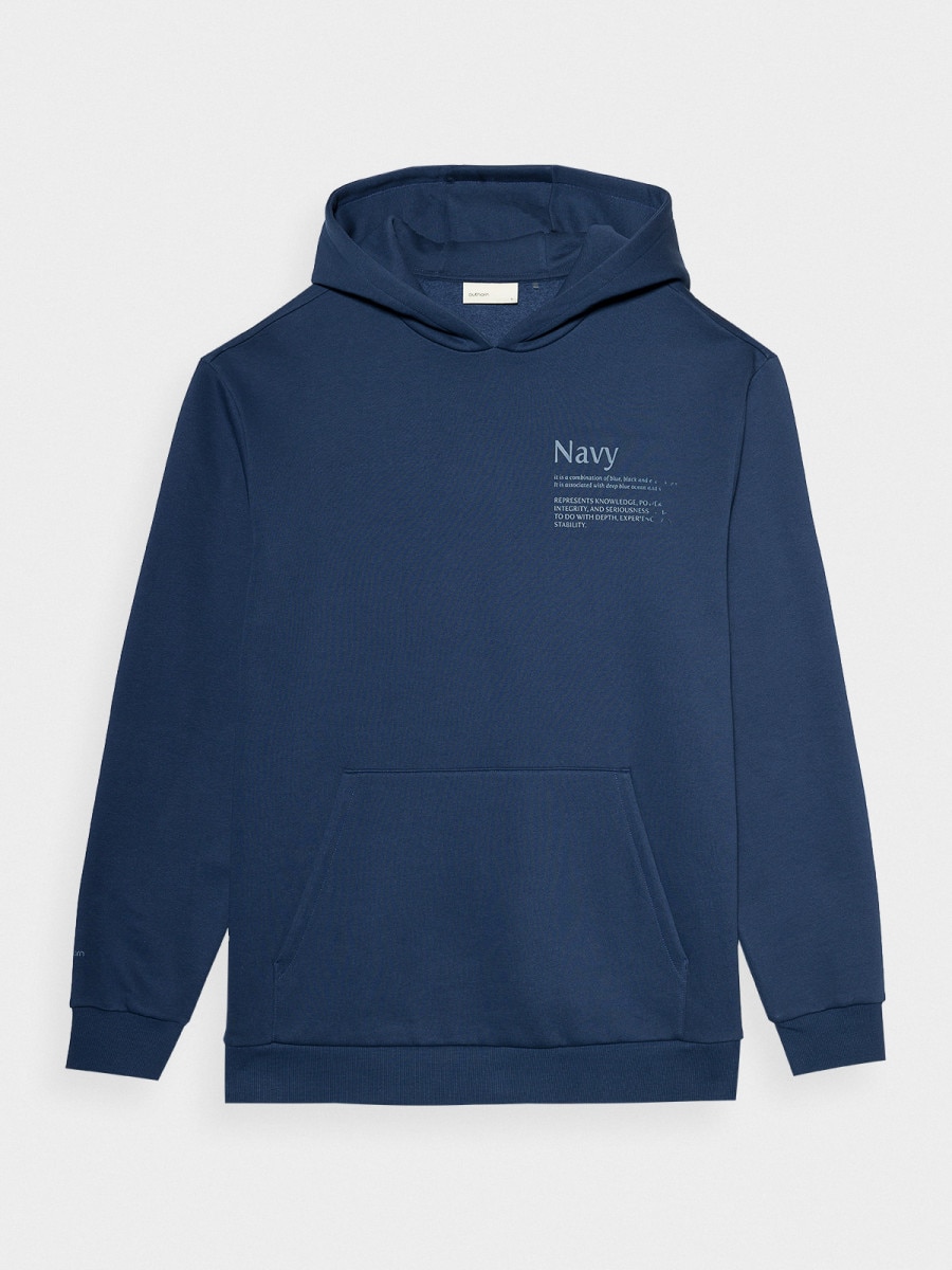 OUTHORN Men's oversize hoodie - navy blue 6