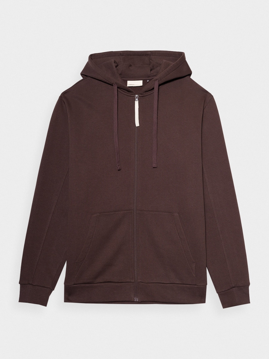 OUTHORN Men's zip-up hoodie - brown 6