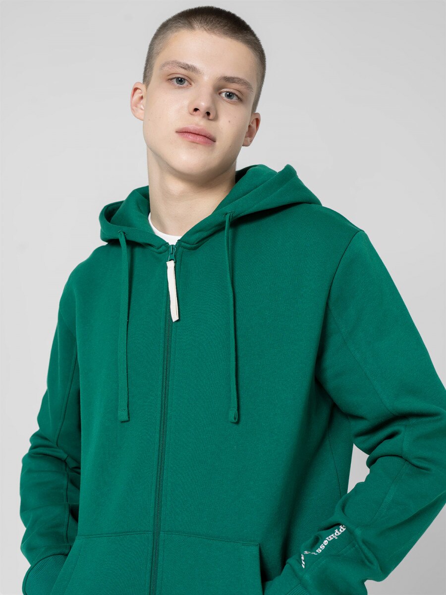 OUTHORN Men's zip-up hoodie - green 3