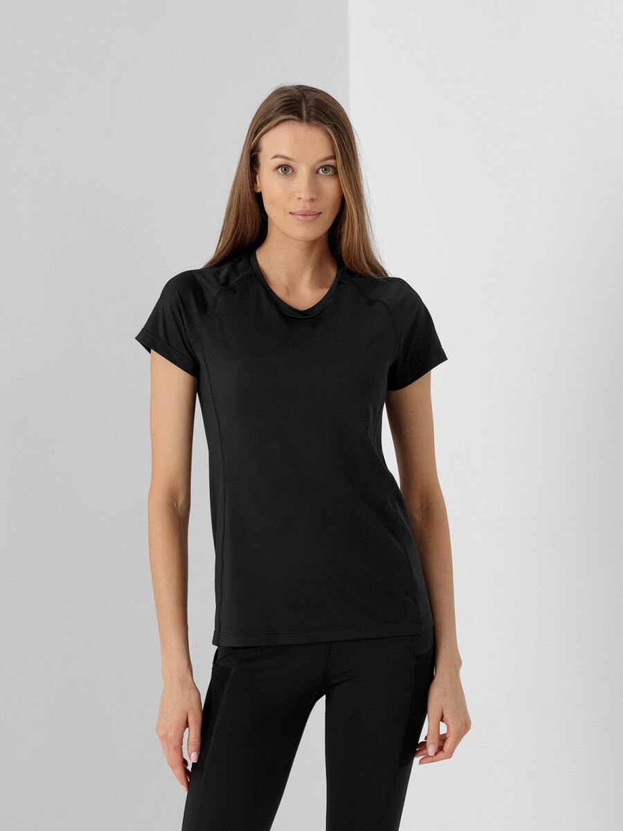  Women's active t-shirt deep black