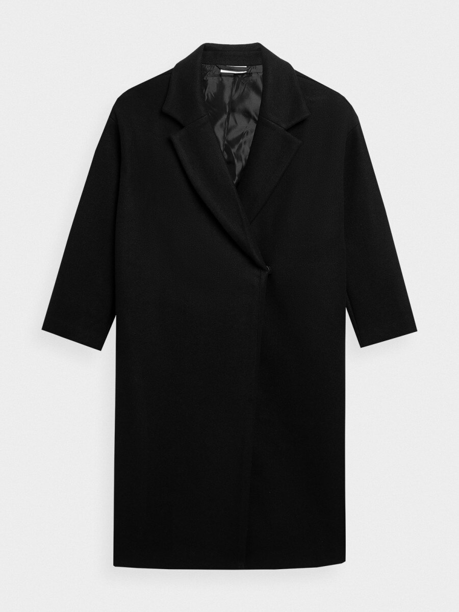 OUTHORN Women's oversized coat deep black 6