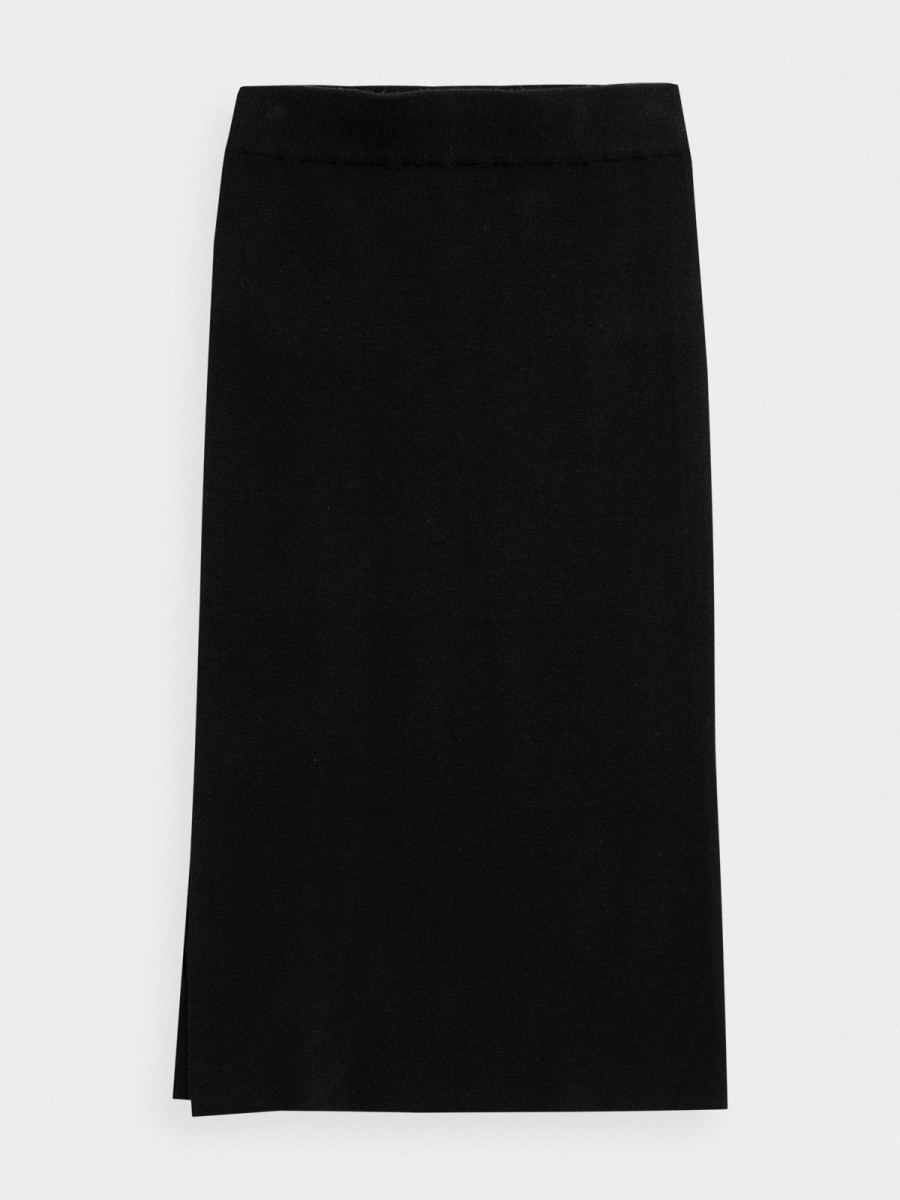 OUTHORN Women's pencil midi skirt deep black 4