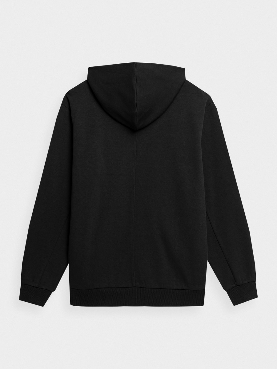 OUTHORN Men's zip-up hooded sweatshirt deep black 5