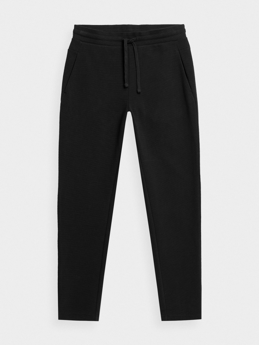 OUTHORN Men's ribbed sweatpants deep black 5
