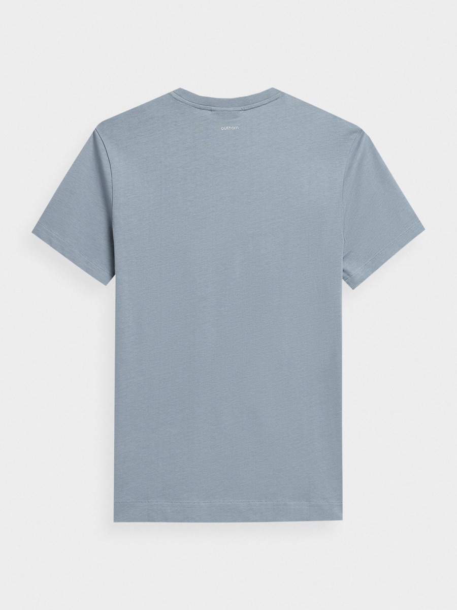 OUTHORN Men's plain T-shirt blue 6