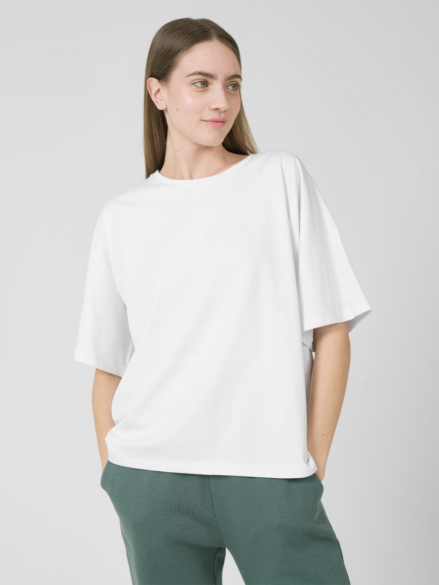 womens plain white oversized tee