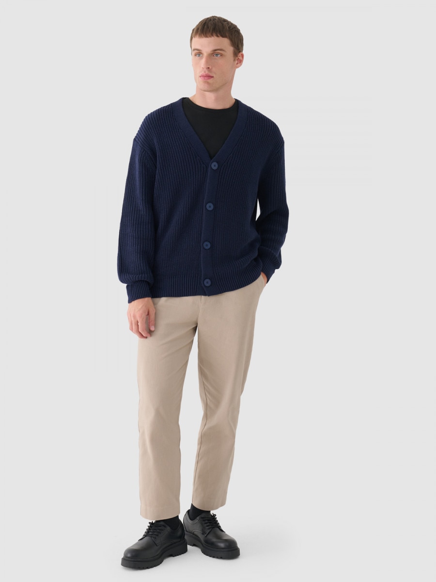 OUTHORN Men's oversize cotton cardigan 4