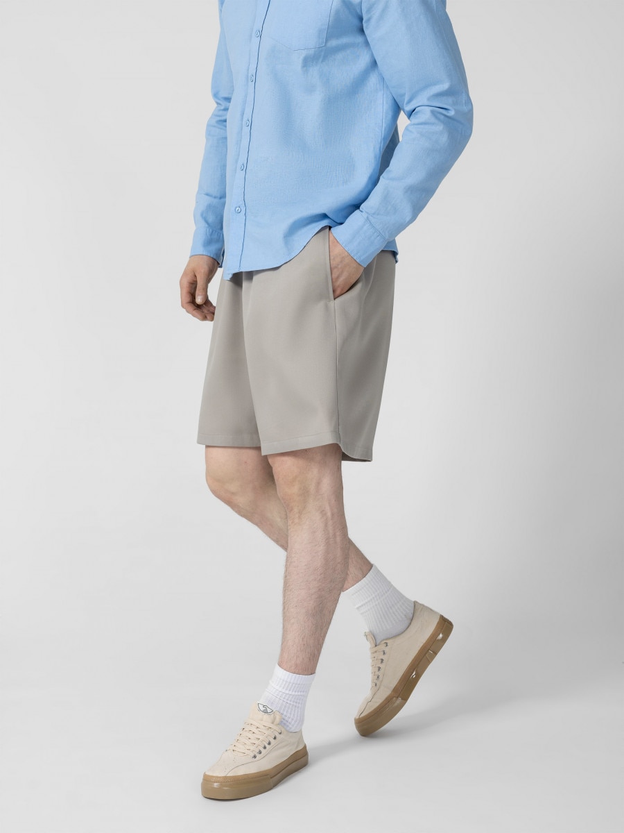 OUTHORN Men's woven shorts - beige beige 3