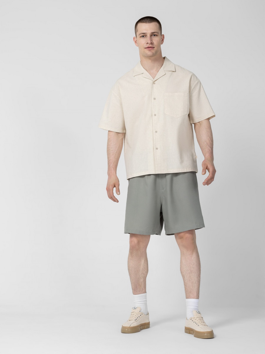 OUTHORN Men's woven shorts - khaki khaki