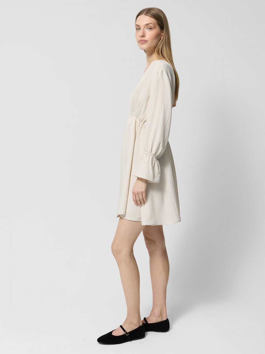 OUTHORN Midi dress with viscose  cream 4