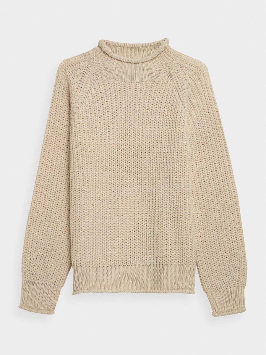  Women's cable-knit sweater cream 4