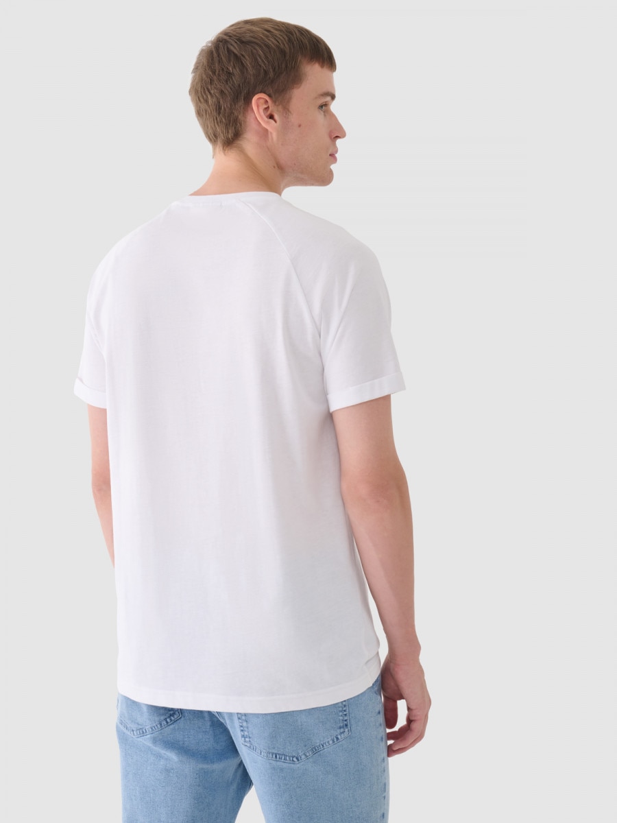 OUTHORN Men's basic t-shirt white 4