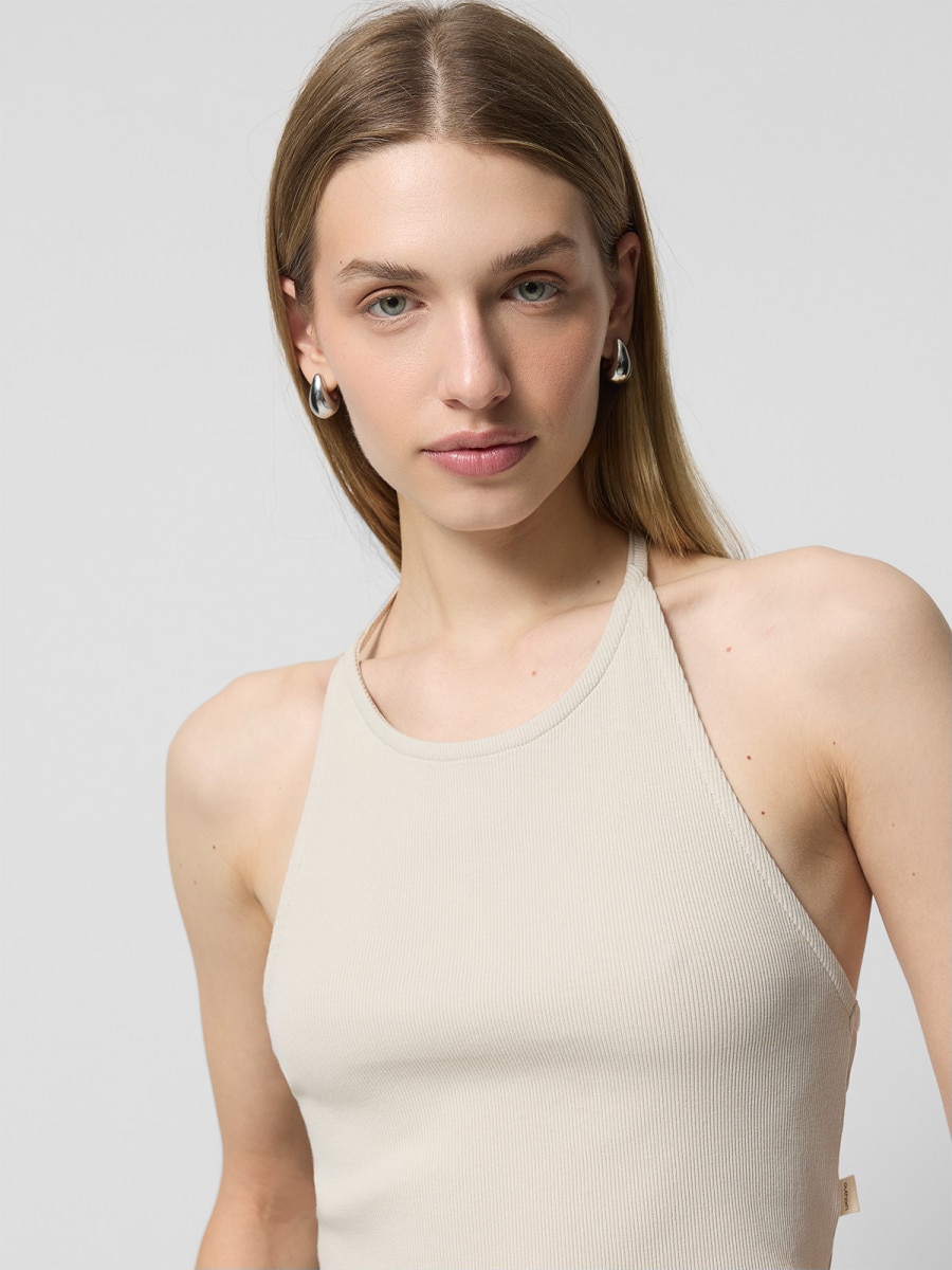 OUTHORN Women's backless top cream 2