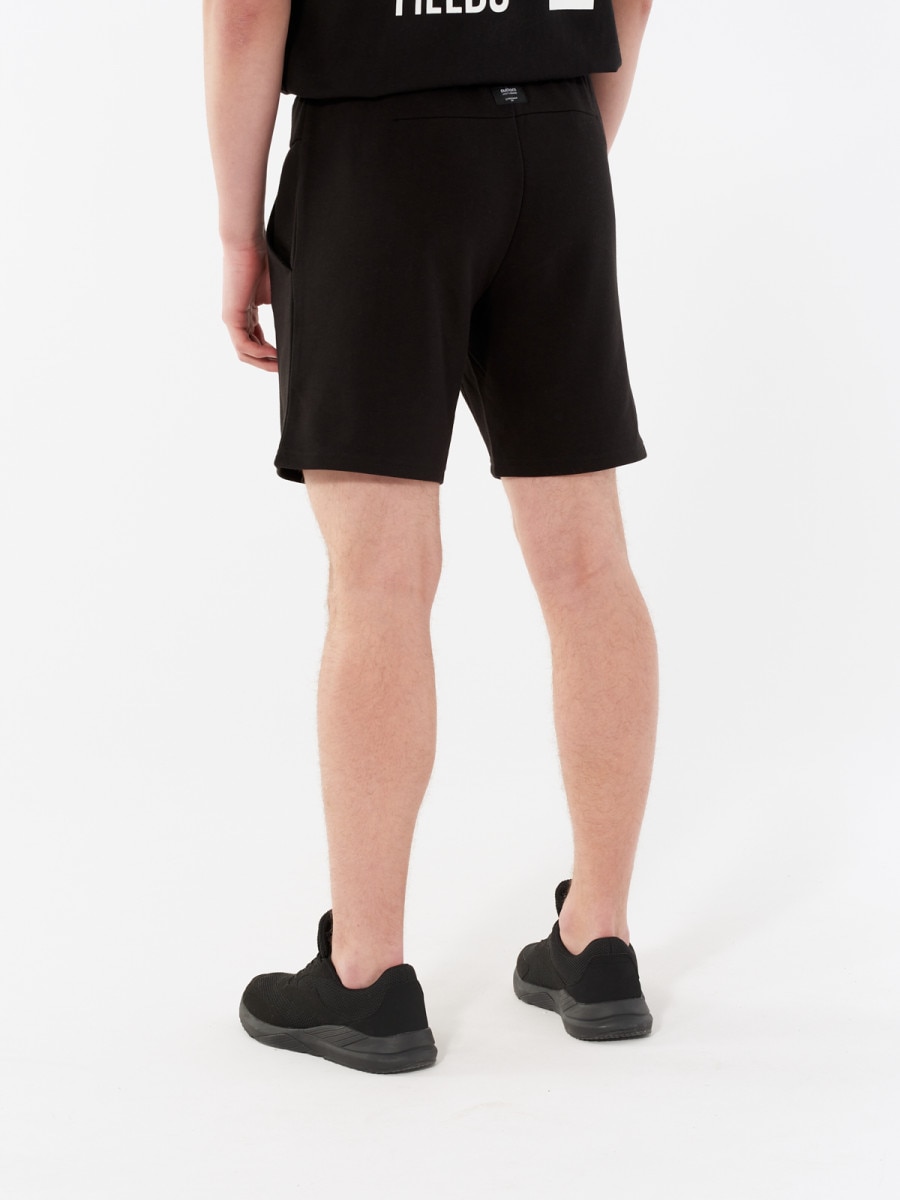  Men's knit shorts SKMD601 - deep black deep black