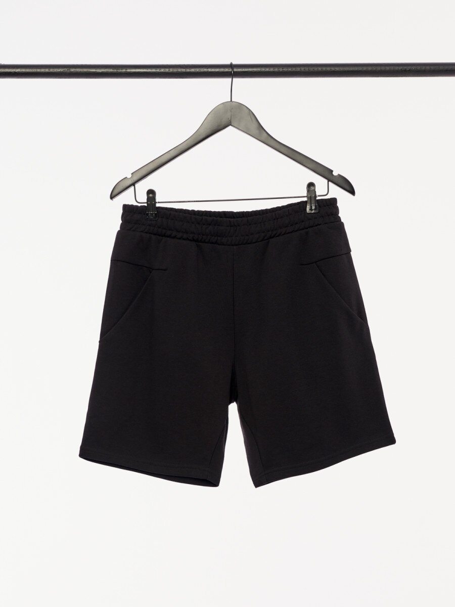  Men's knit shorts SKMD601 - deep black deep black 4