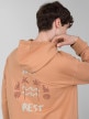 OUTHORN Men's oversize hoodie - orange orange 7