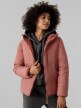  Women's two-sided down jacket dark pink