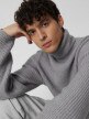 OUTHORN Men's turtleneck cool light gray 4