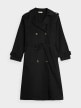 OUTHORN Unisex classic long trench coat deep black 13