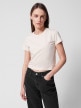 OUTHORN Women's cropped plain tshirt beige