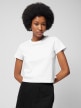 OUTHORN Women's cropped plain tshirt white