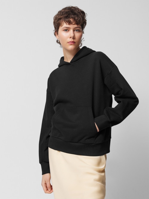 OUTHORN Women's boxy cut hoodie deep black
