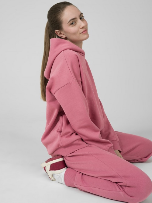 OUTHORN Women's oversize hoodie dark pink
