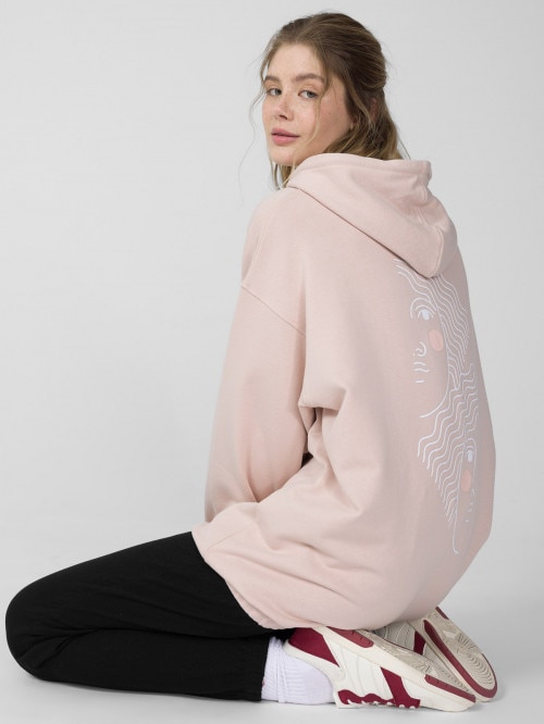 OUTHORN Women's oversize hoodie  pink light pink