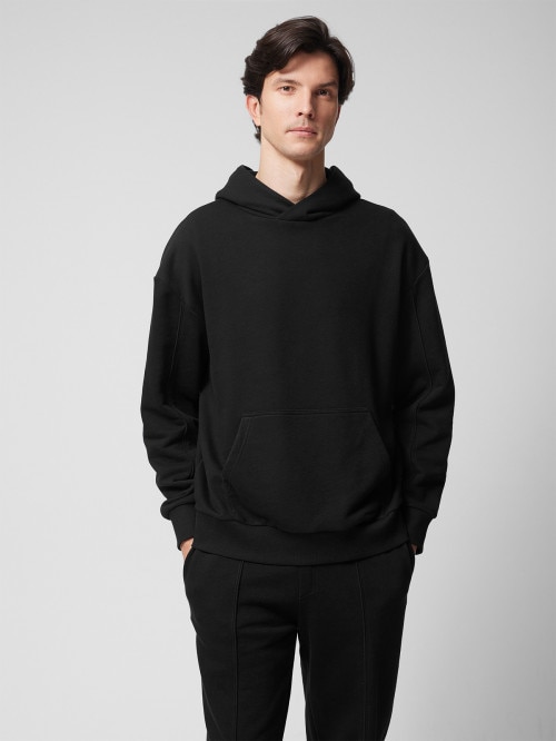 OUTHORN Men's oversize hoodie deep black
