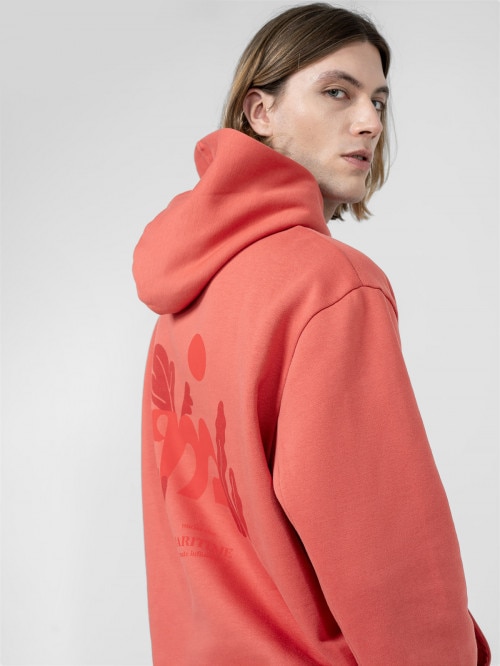 OUTHORN Men's oversize hoodie  red red