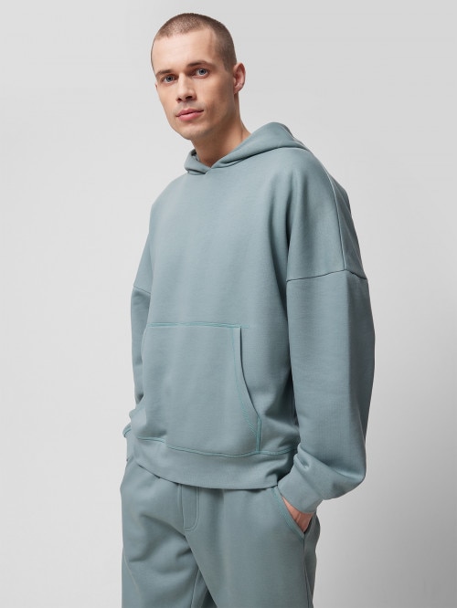 OUTHORN Men's oversize hoodie sea green