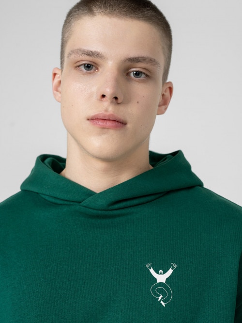 OUTHORN Men's oversize hoodie  green