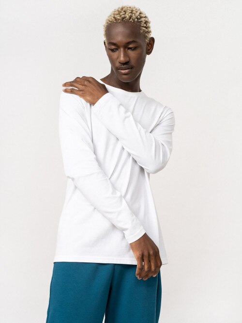 OUTHORN Men's plain longsleeve white