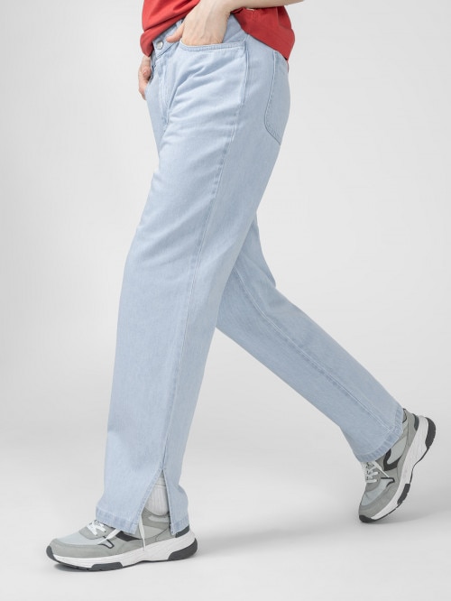 Women's straight-leg jeans - blue