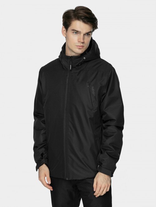 Men's ski jacket  deep black