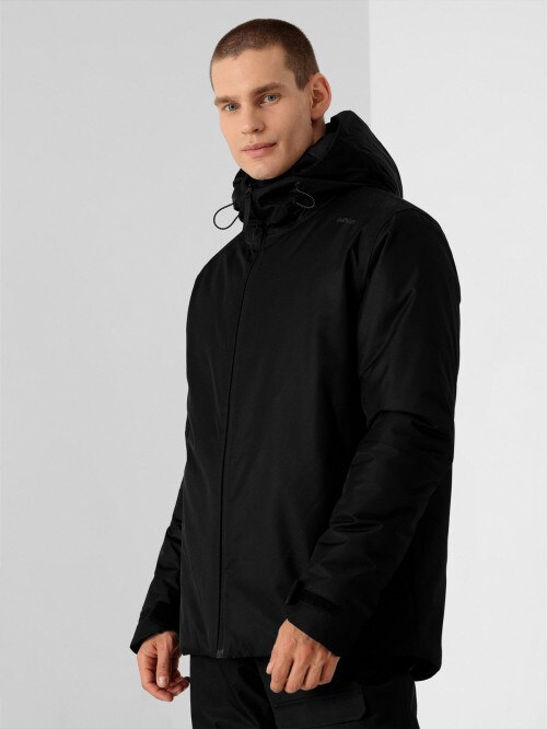 Men's ski jacket deep black