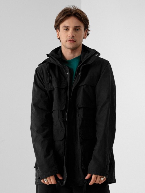 Men's transitional jacket deep black