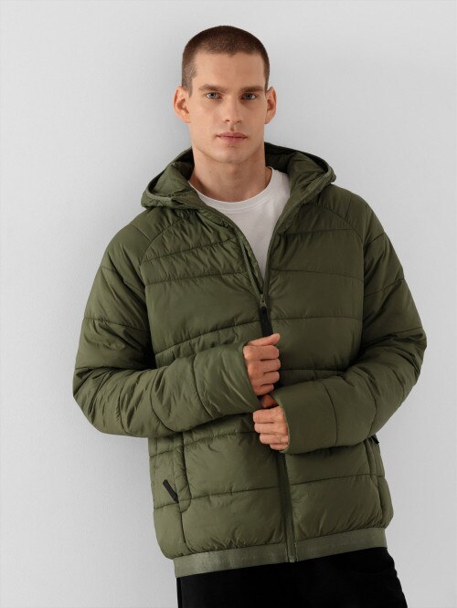Men's synthetic down jacket khaki
