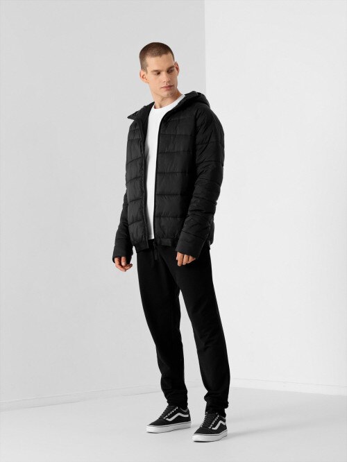 Men's synthetic down jacket deep black