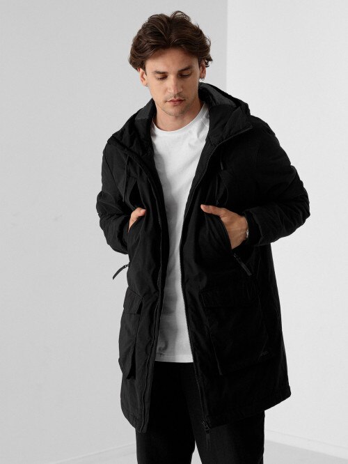 Men's winter jacket deep black
