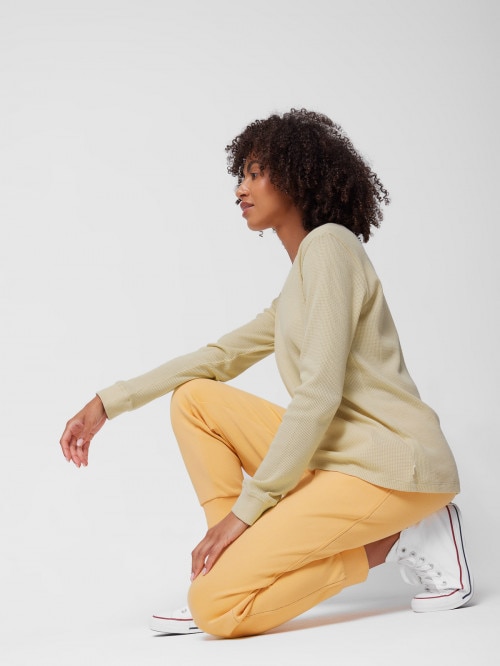 Women's waffle knit longsleeve