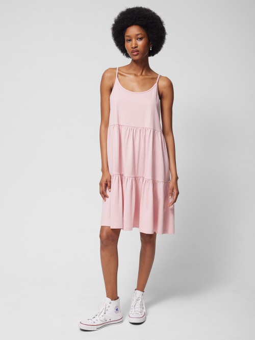 OUTHORN Loose cotton dress pink