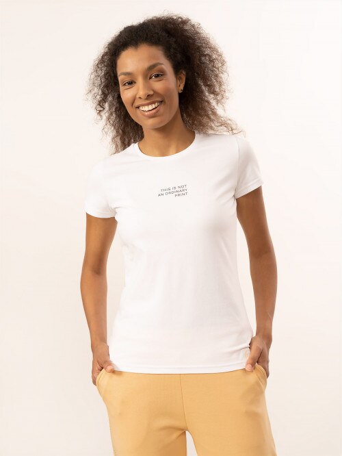 OUTHORN Women's Tshirt with print white