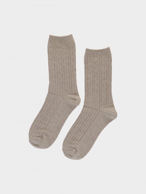 OUTHORN Women's crew socks beige