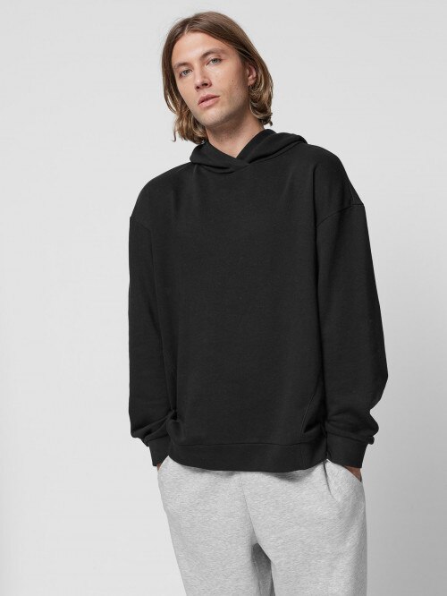 OUTHORN Men's oversize hoodie deep black