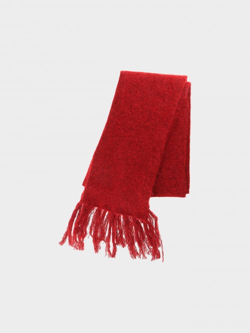 OUTHORN Women's scarf with wool and alpaca red