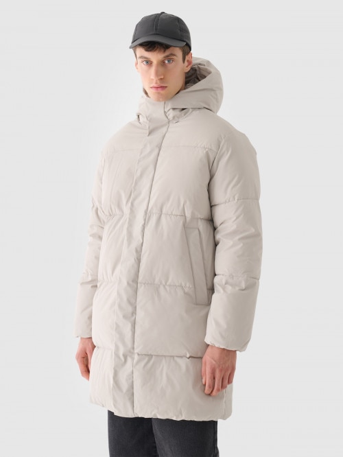 OUTHORN Men's water resistant coat with synthetic down cream