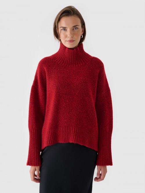 OUTHORN Women's oversize turtleneck with wool and alpaca