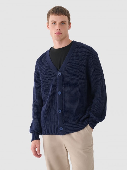 OUTHORN Men's oversize cotton cardigan